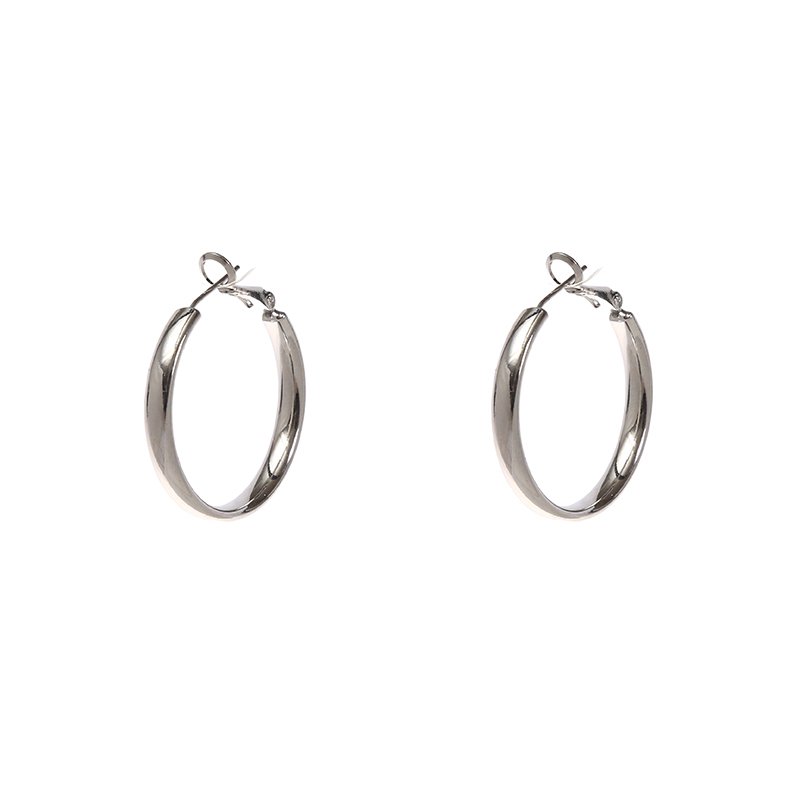 עגילי חישוק כסף טוויסט