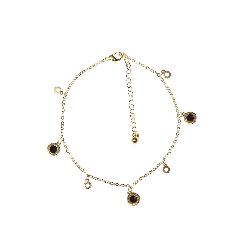 צמיד רגל בלאק גולד